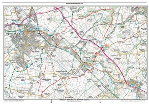 detailed map of the boundary of oxspring